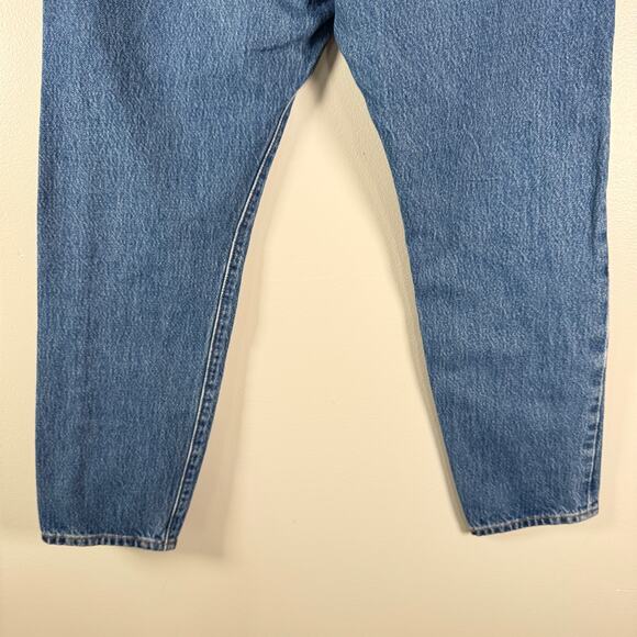 Levi's High-Rise Wedgie Straight Cropped Button Fly Jeans Cotton Womens Size 28 - Picture 8 of 12